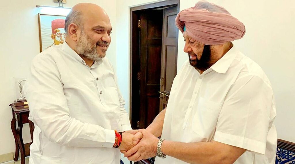 AMARINDER SINGH WITH AMIT SHAH