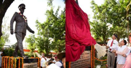मुख्यमंत्री ने किया सीडीएस जनरल बिपिन रावत की प्रतिमा का अनावरण तथा स्मारक का लोकार्पण